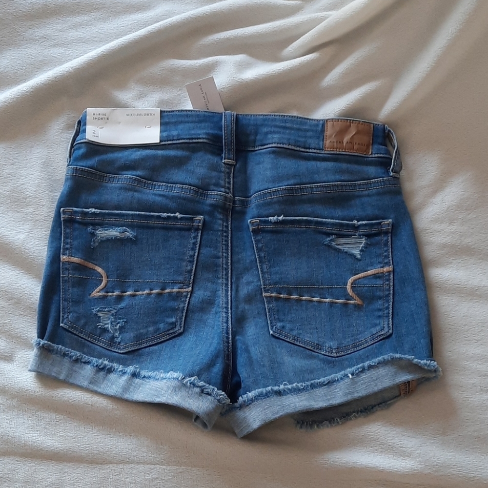 nwt High Rise Jean Shorts - Picture 2 of 2